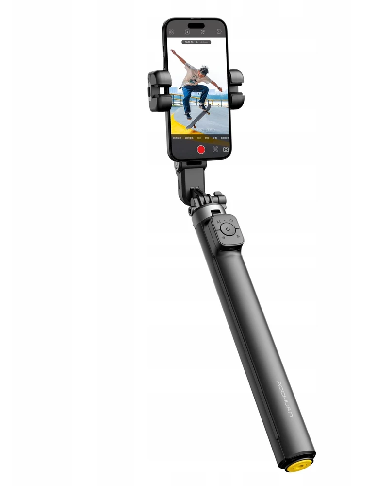 AOCHUAN M3 Pro stabilizatorius su RGB apšvietimu, juodos spalvos