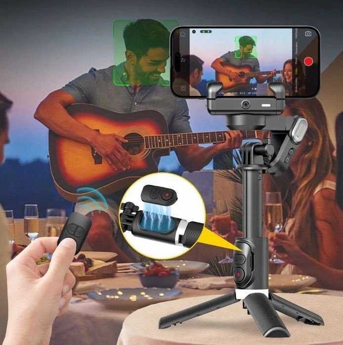 Selfie lazdelė Hohem Gimbal Trikojis Selfie lazdelė LED lempa + Nuotolinis pultas telefonui / AOCHUAN M1 PRO