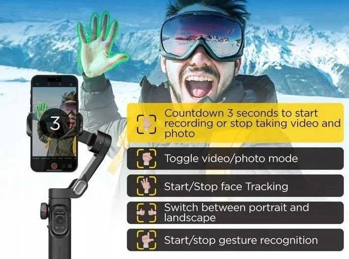 AOCHUAN XE Gimbal with AI Sensor (Juodas)