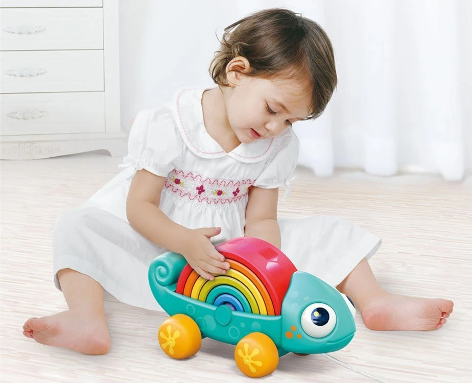 Dėlionė Jokomisiada Vaivorykštės chameleono galvosūkis Montessori piramidas ZA4532