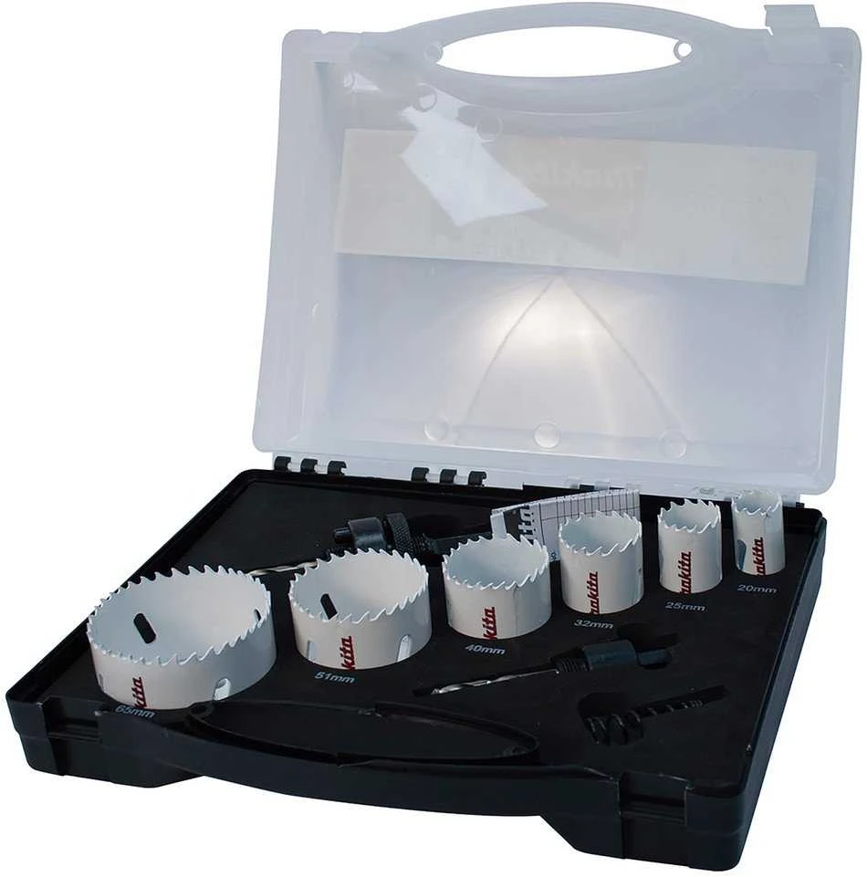 Grąžtas Makita HSS Bi-Metal gręžimo karūnų komplektas 6-dydžiai D-47139