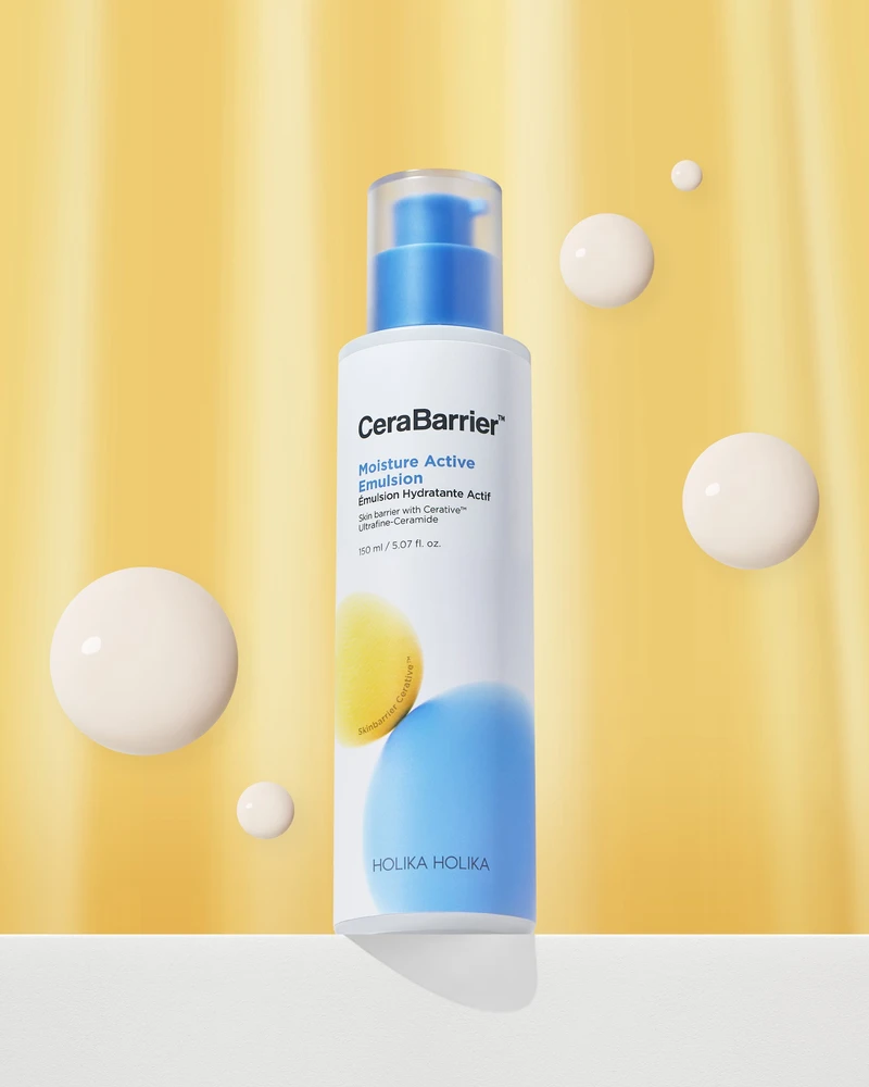 Holika CeraBarrier Moisture Active Emulsion drėkinamoji lengva veido emulsija su keramidais 150 ml