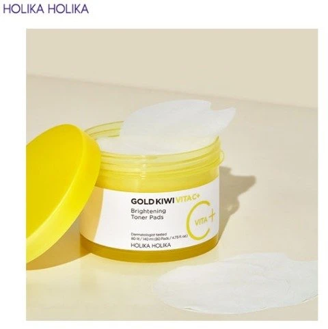 Holika „Gold Kiwi Vita C+“ skaistinamosios tonikos pagalvėlės, 80 vnt.