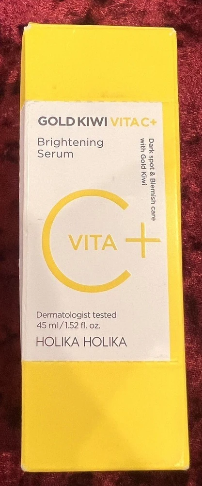Holika Holika Gold Kiwi Vita C+ Brightening Serum šviesinantis veido serumas su vitaminu C 45 ml