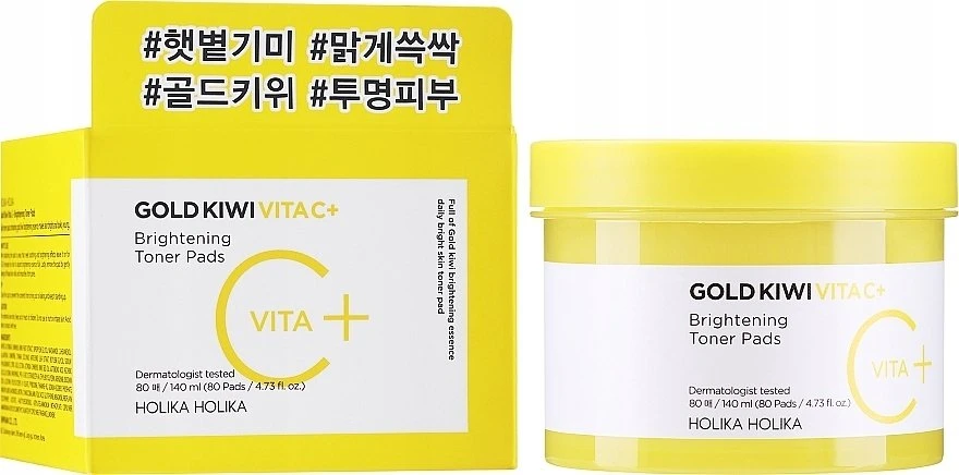 Holika „Gold Kiwi Vita C+“ skaistinamosios tonikos pagalvėlės, 80 vnt.