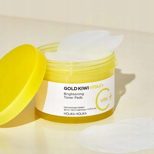 Holika „Gold Kiwi Vita C+“ skaistinamosios tonikos pagalvėlės, 80 vnt.