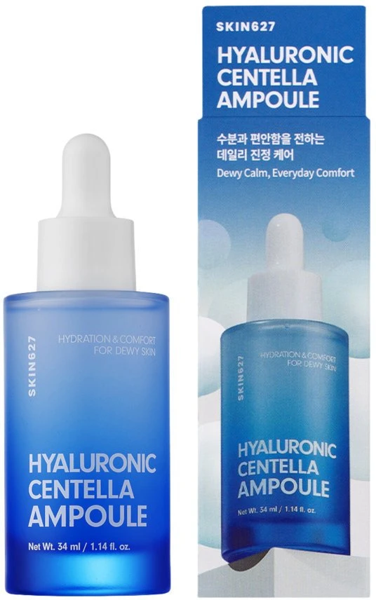 Holika Holika SKIN627 Hyaluron Centella Ampoule Nawilżająco-łagodząca ampułka su hialuronem i wąkrotką azjatycką, 34 ml