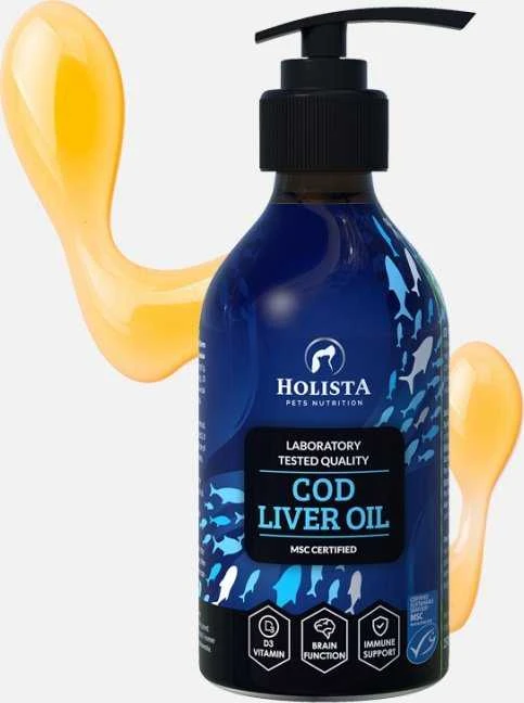 HOLISTA Cod liver oil – papildai šunims ir katėms – 500ml