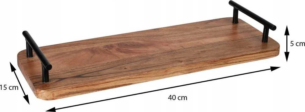 Home Styling Collection Akacijos medžio serviravimo padėklas 40x15,5 cm