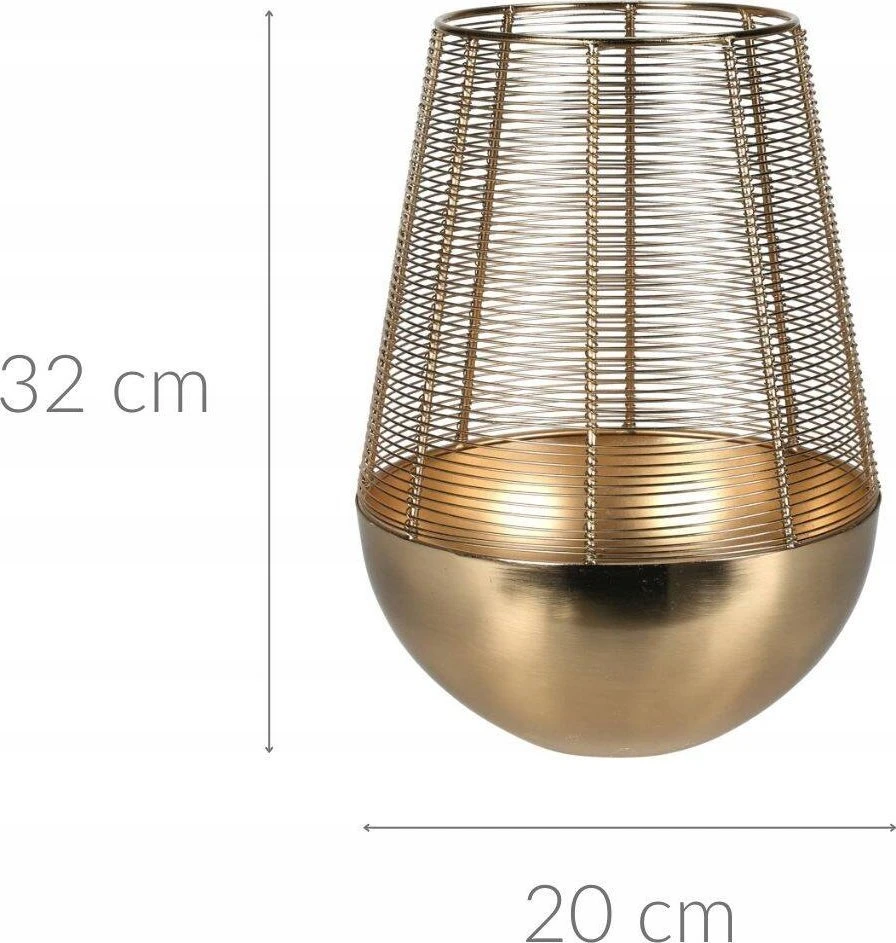 Home Styling Collection Auksinis žvakių žibintas, metalinis