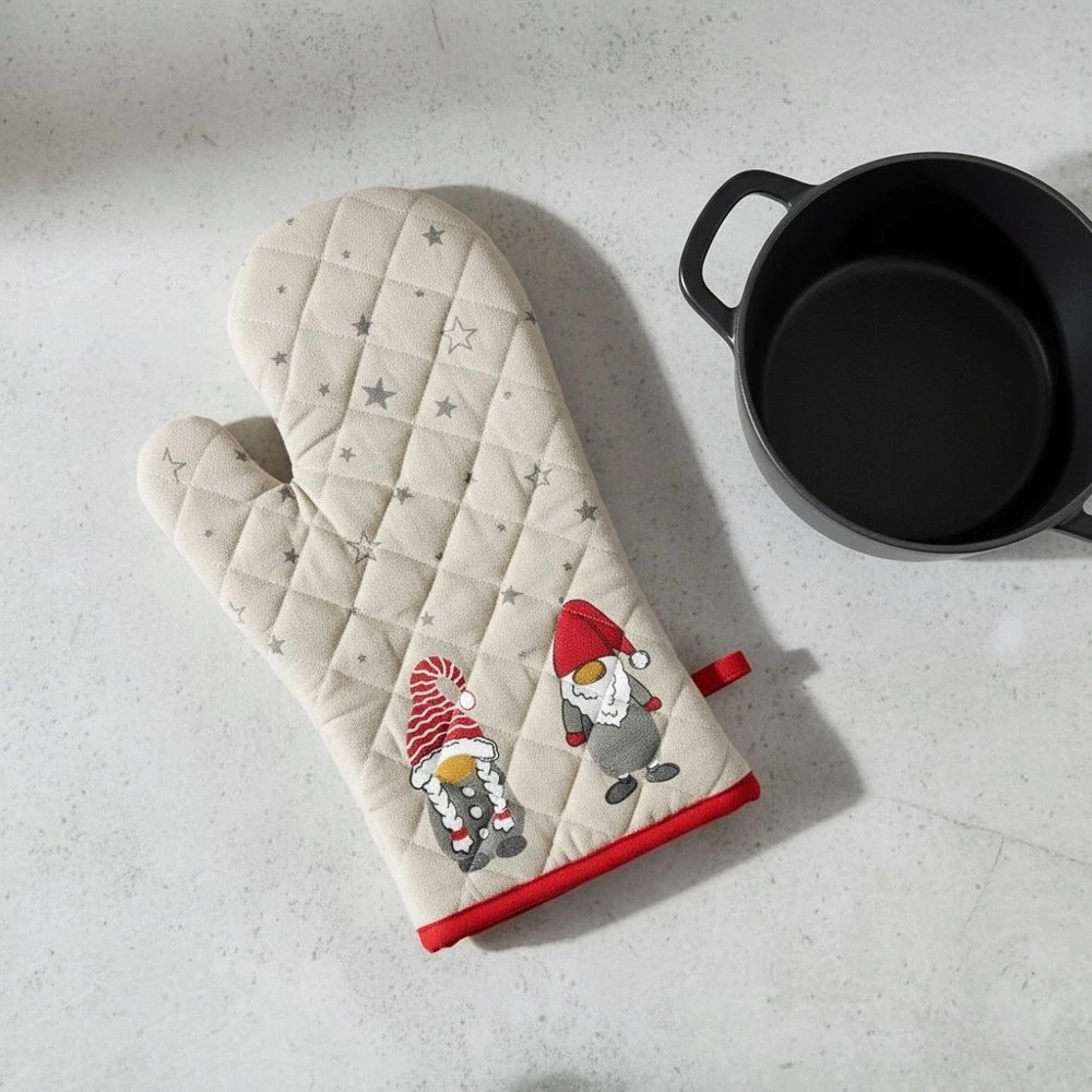 Home Styling Collection Cotton orkaitės pirštinė su nykštukų raštu, 31 × 18 cm