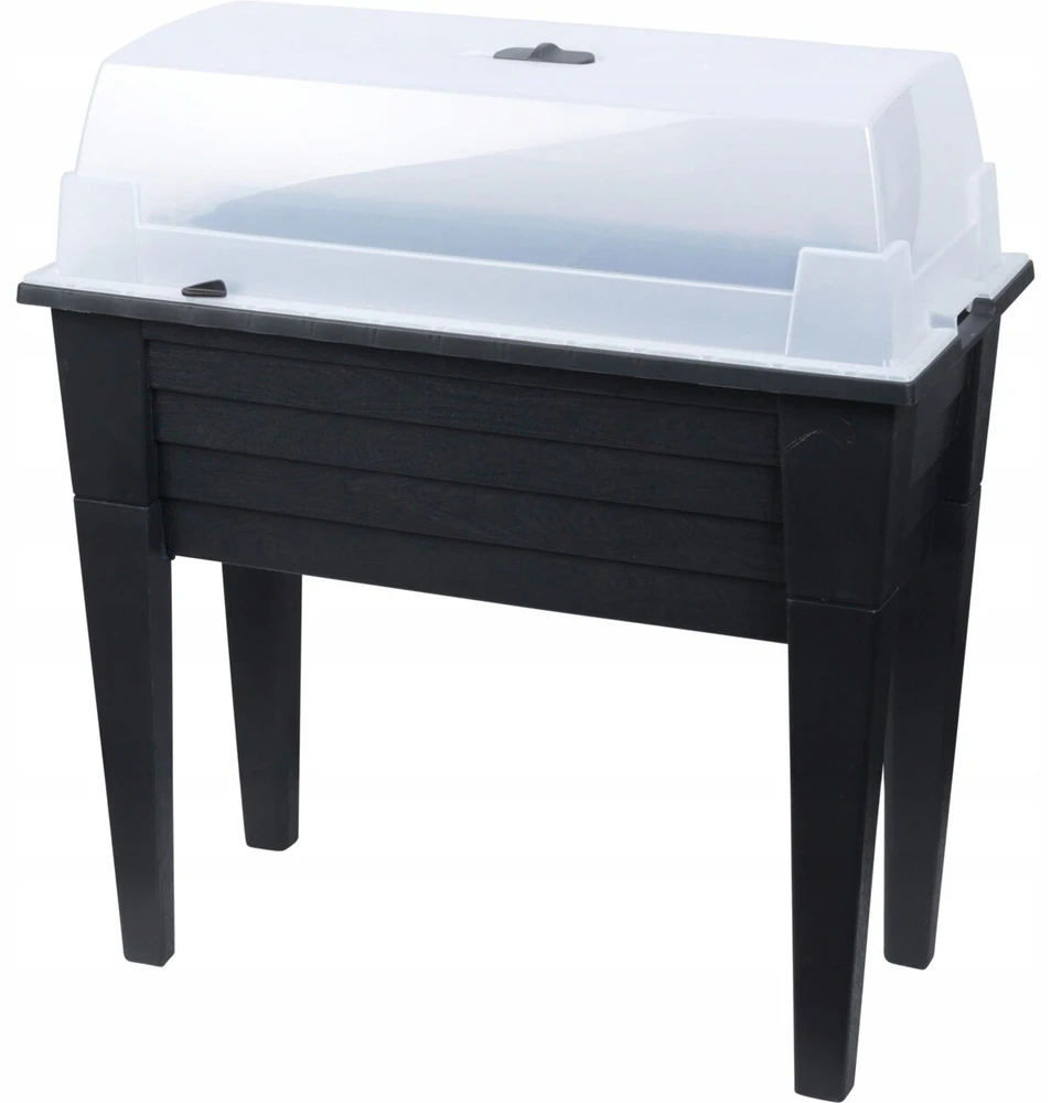 Home Styling Collection Sodo stalas auginimui BOTANIC, mini šiltnamis su apsauginiu stogeliu, 78 cm