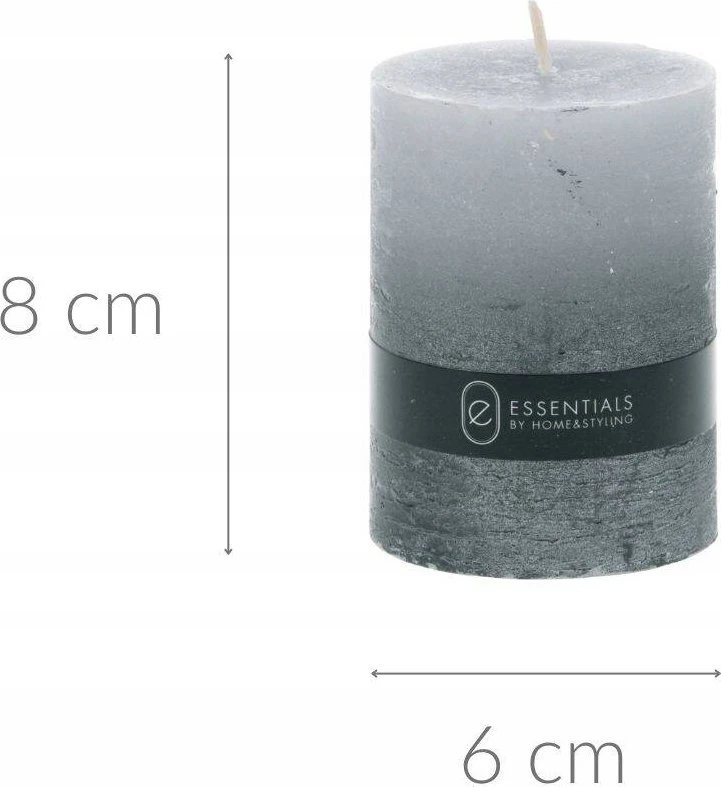 Home Styling Collection ŽVAKĖS PILLAR DIP DYE Pilkas