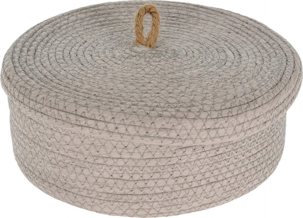Home Styling Collection Dekoratyviniai laikymo krepšeliai, džiuto dangtelis, 3 vnt