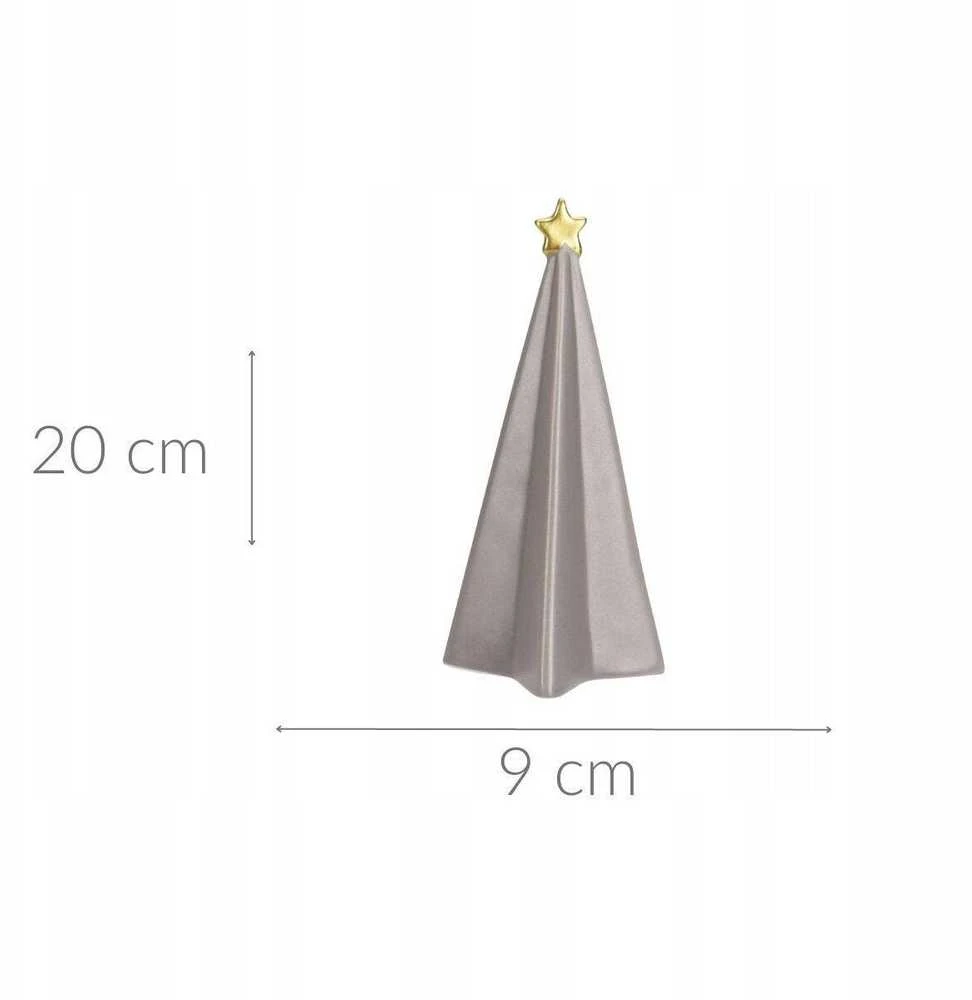 Naujametės dekoracija Home Styling Collection Dekoratyvinė eglutė su žvaigžde, 20 cm