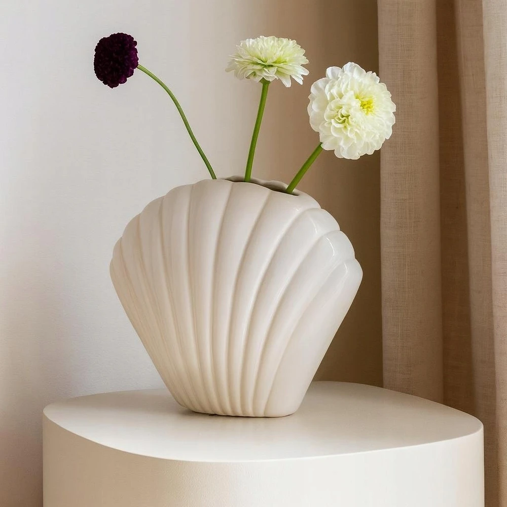 Home Styling Collection Dekoratyvinė kriauklės formos vaza, 22 cm