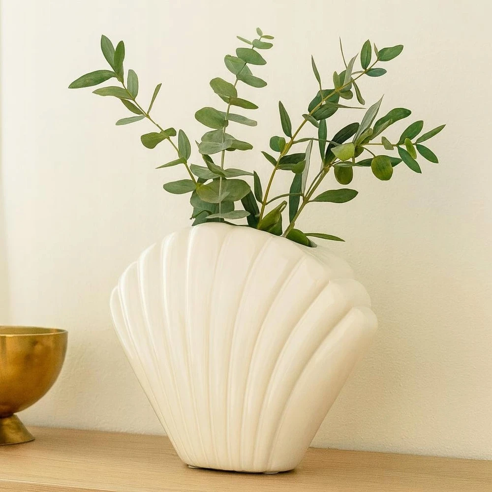 Home Styling Collection Dekoratyvinė kriauklės formos vaza, 22 cm