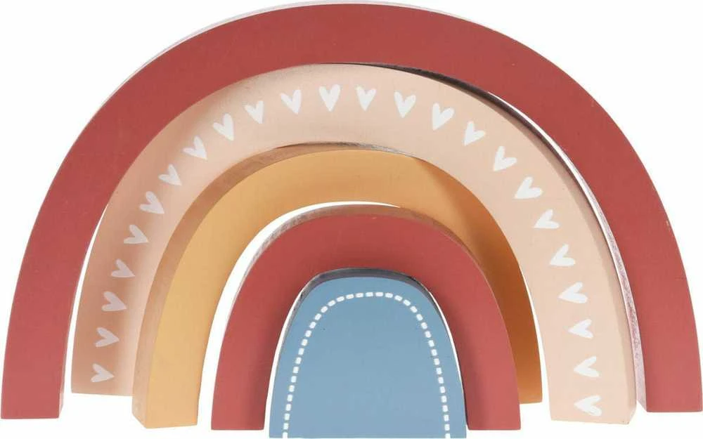 Home Styling Collection RAINBOW Medinė vaivorykštė, vaikų kambario dekoracija, 26,5 x 2,5 x 15,2 cm