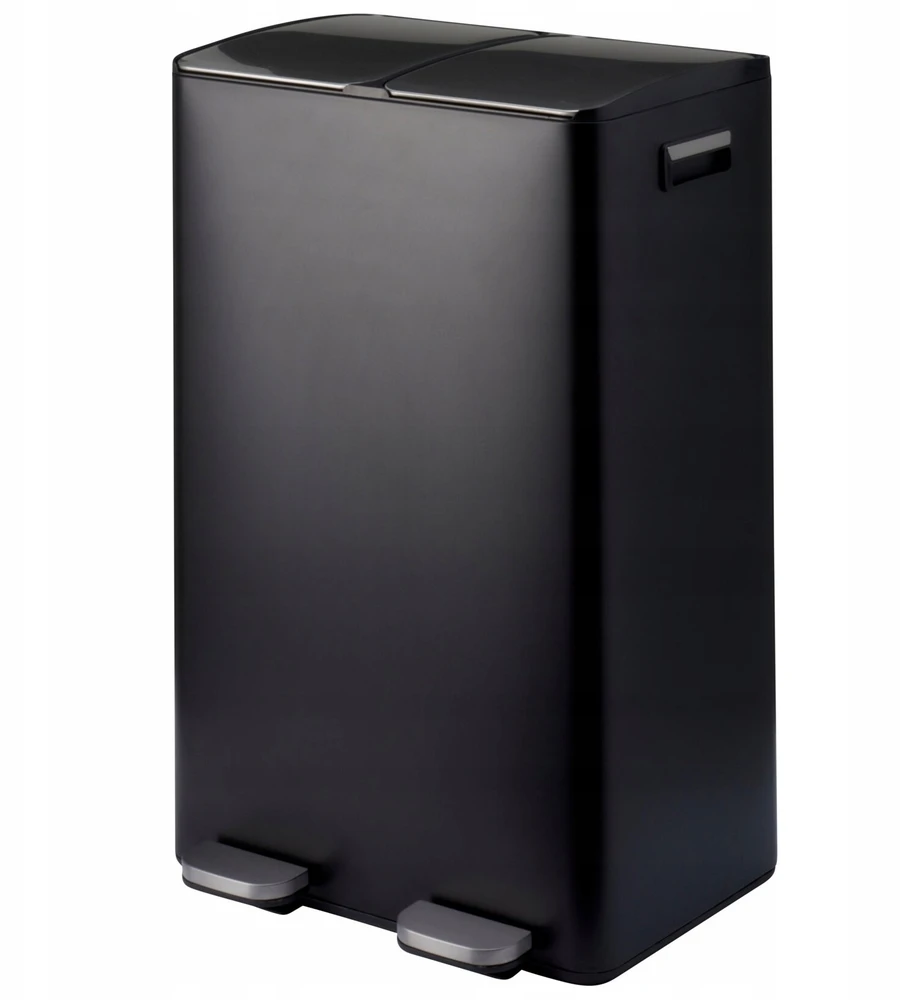 Home Styling Collection Dviejų skyrių šiukšliadėžė SECTOR su pedalu, 2 × 30 l