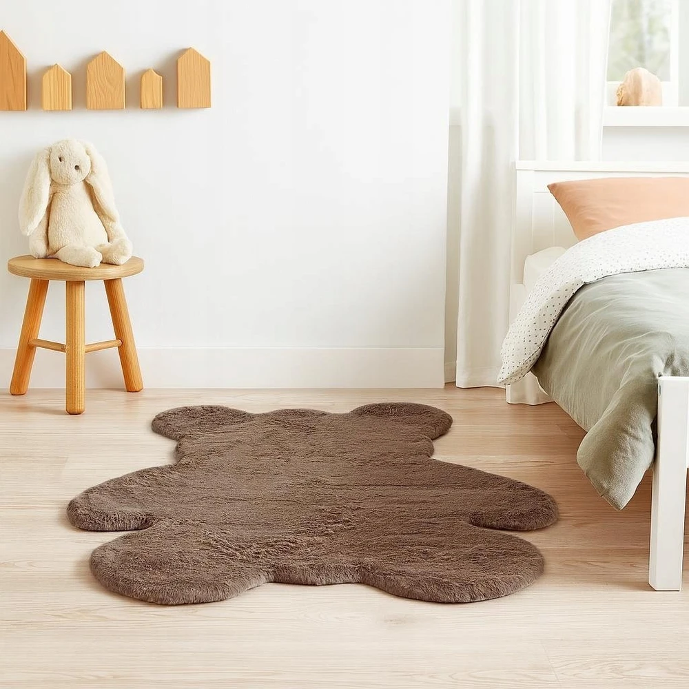 Home Styling Collection Bear Vaikiškas kilimėlis meškiukas iš dirbtinio kailio BJÖRN, 100 x 85 cm