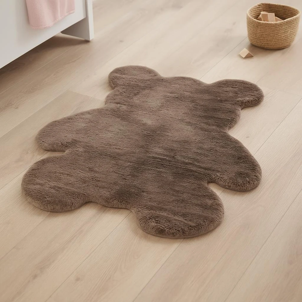 Home Styling Collection Bear Vaikiškas kilimėlis meškiukas iš dirbtinio kailio BJÖRN, 100 x 85 cm