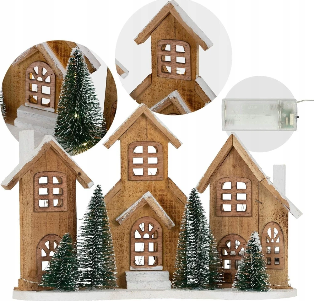 Home Styling Collection Figūrėlė iš eglės su LED nameliais, 38 x 27 cm