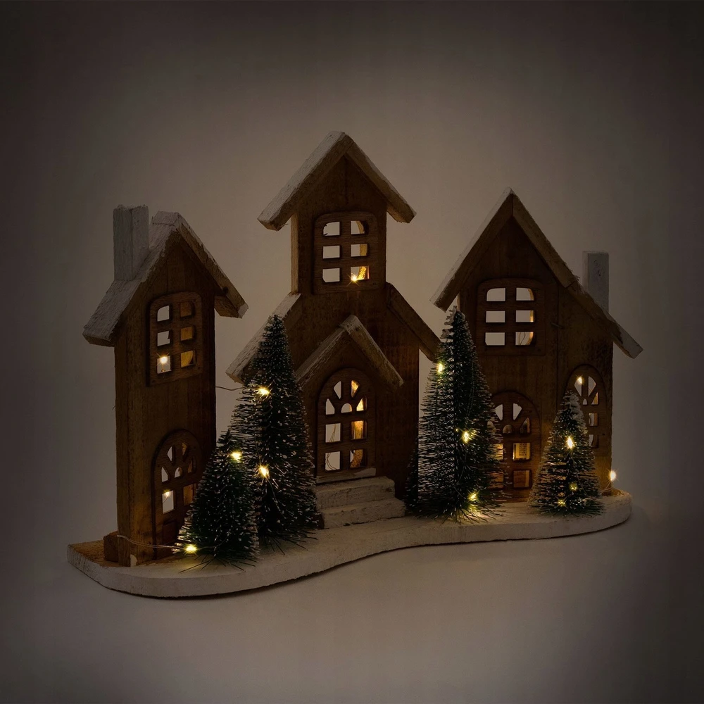 Home Styling Collection Figūrėlė iš eglės su LED nameliais, 38 x 27 cm