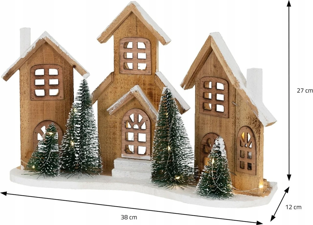 Home Styling Collection Figūrėlė iš eglės su LED nameliais, 38 x 27 cm
