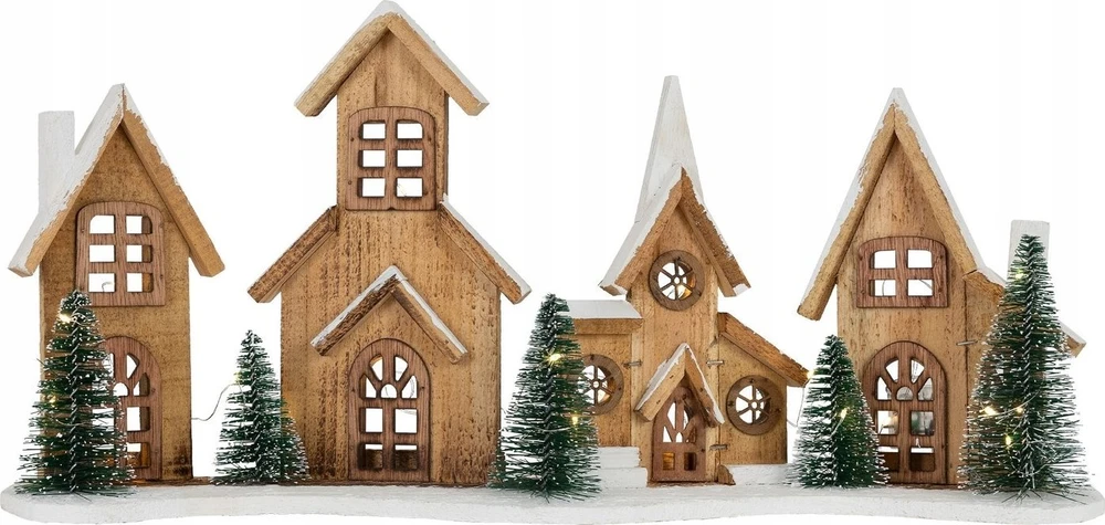 Home Styling Collection Figūrėlė pagaminta iš eglės su LED nameliais, 56 x 27 cm