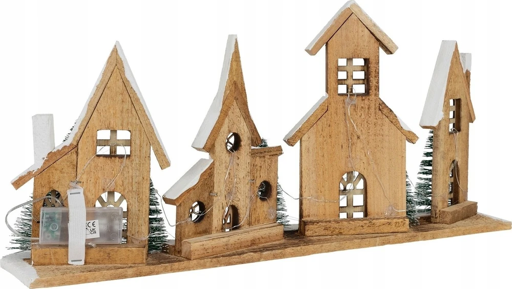 Home Styling Collection Figūrėlė pagaminta iš eglės su LED nameliais, 56 x 27 cm