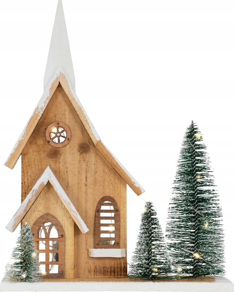 Home Styling Collection Figūrėlė pagaminta iš eglės su LED nameliu, 34 cm