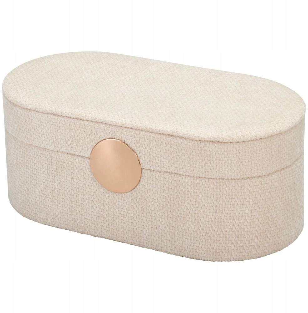 Home Styling Collection GLINT papuošalų dėžutė su veidrodžiu, balta spalva, 25 cm