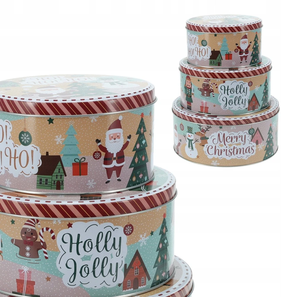 Home Styling Collection JOUJOU sausainių kepimo formos, 3 skirtingų dydžių metaliniai indeliai