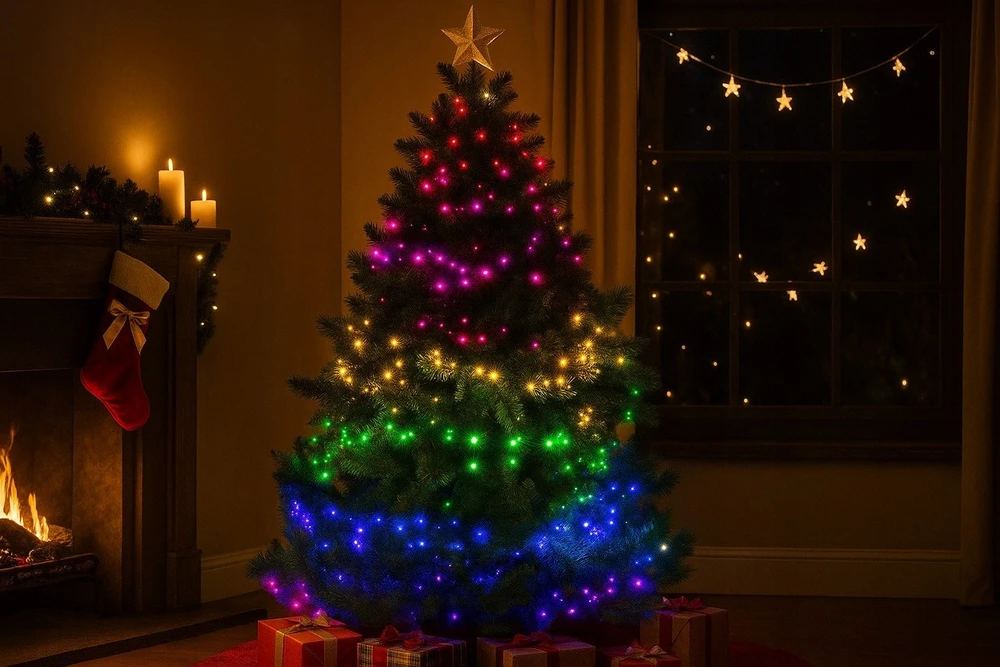Home Styling Collection PIECES LED kalėdinės lemputės su tekančio vandens efektu, 400 vnt.