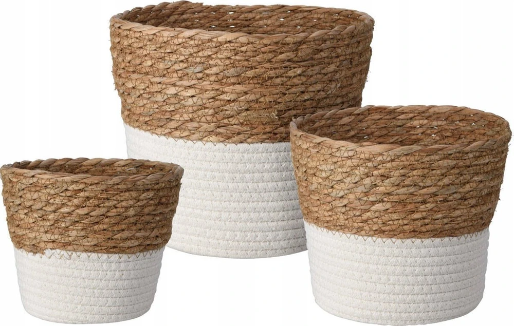 Home Styling Collection PIECES Ratano laikymo krepšeliai, 3 vnt
