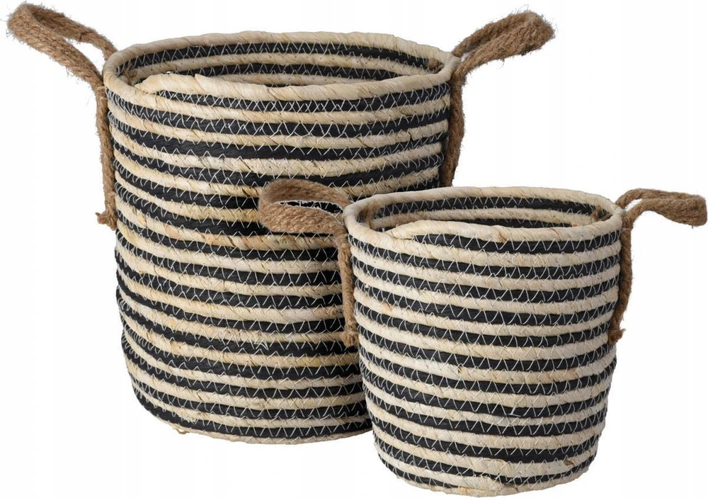 Home Styling Collection PIECES Sandėliavimo krepšeliai su rankenomis, 2 vnt