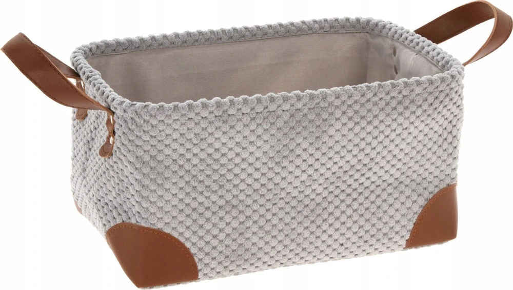 Home Styling Collection Sandėliavimo krepšelis, velvetas su rankenomis, 30 x 20 x 15 cm