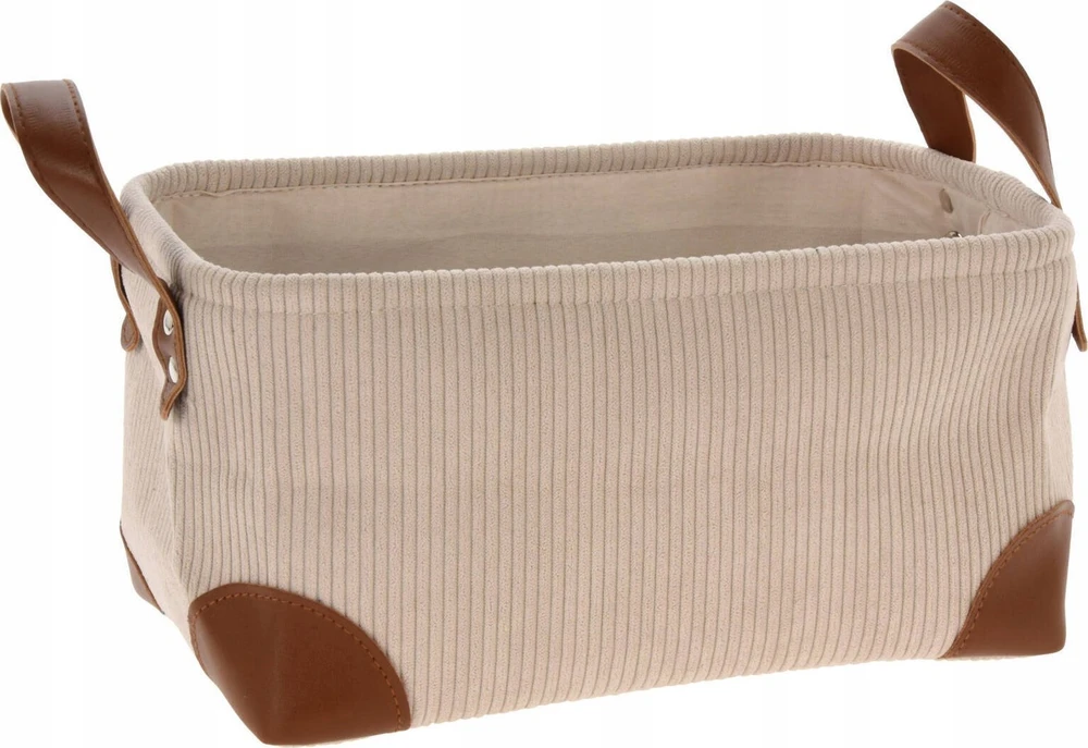 Home Styling Collection Sandėliavimo krepšelis, velvetas su rankenomis, 30 x 20 x 15 cm
