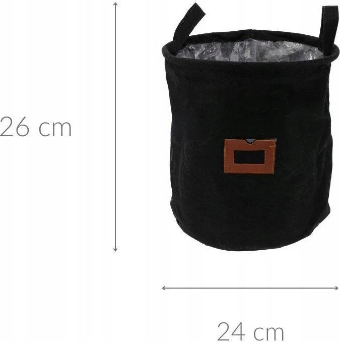 Home Styling Collection Audinio krepšelis su langu ir rankenomis, Ø 24 cm