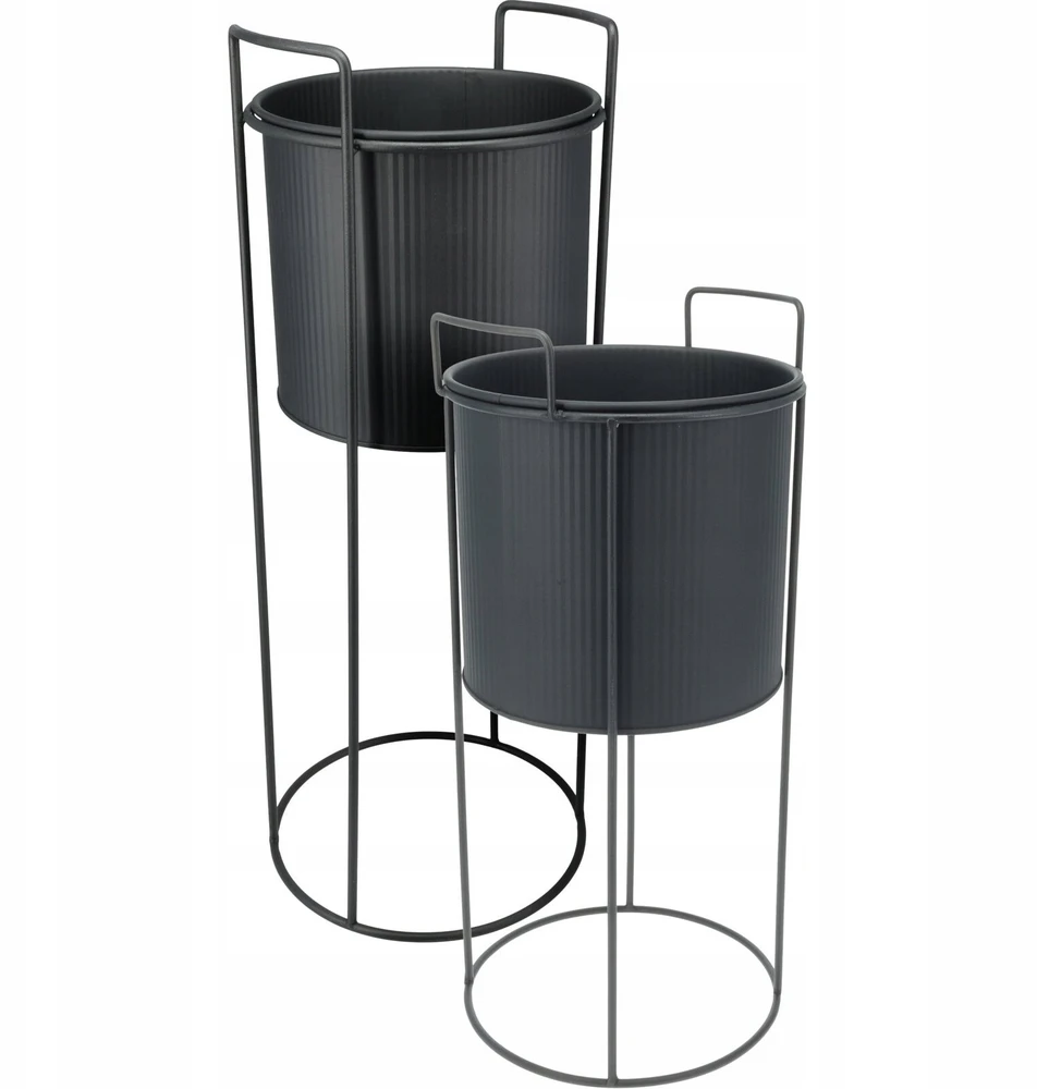 Home Styling Collection PIECES Metaliniai gėlių vazonai IDEM, 2 vnt.