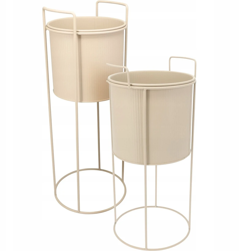Home Styling Collection PIECES Metaliniai gėlių vazonai IDEM, 2 vnt.