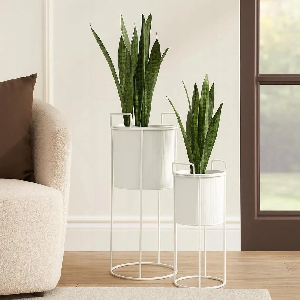 Home Styling Collection PIECES Metaliniai gėlių vazonai IDEM, 2 vnt.