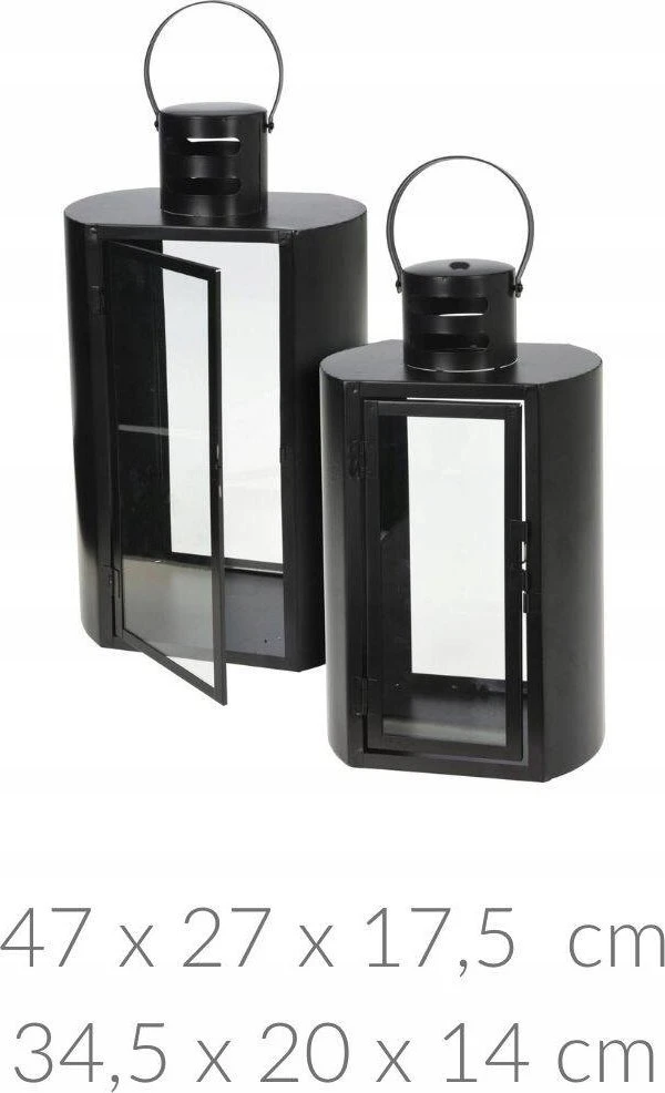 Home Styling Collection Juoda MINIMAL metalinis žibintas, 2 žibintai