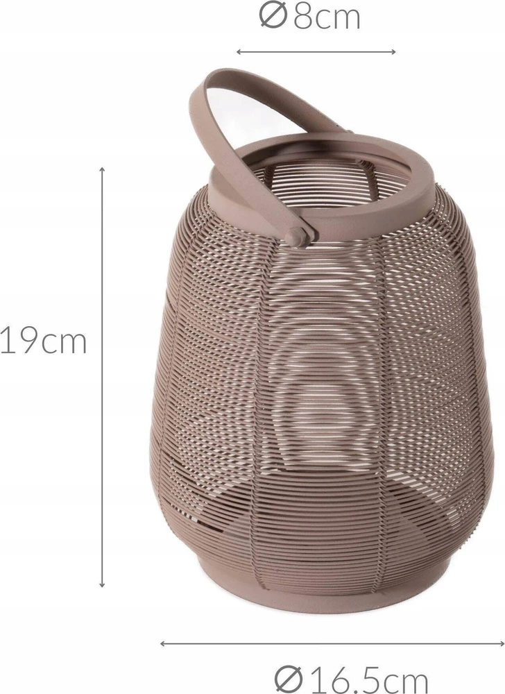 Home Styling Collection Metalinis žibintas su rankena, 16 x 19 cm