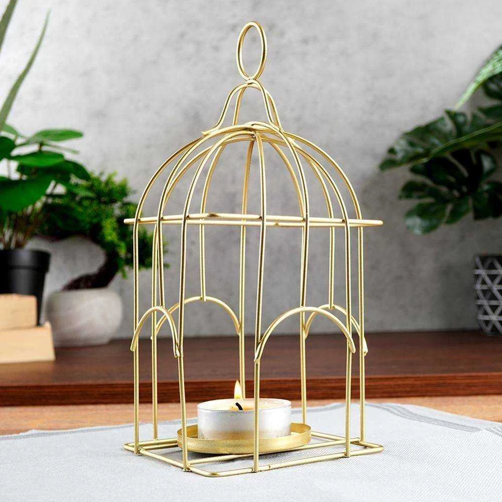 Home Styling Collection Žibintas Žvakidė 25 cm Auksinis Metalas