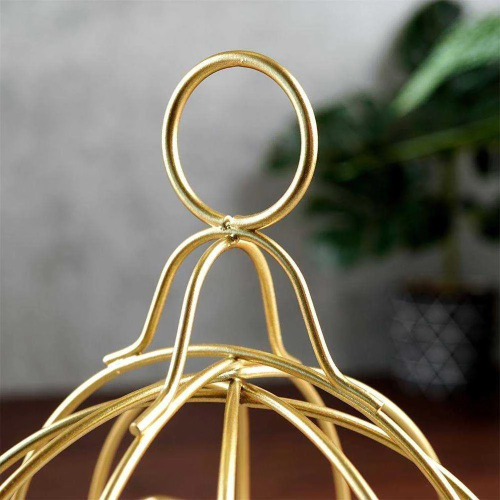 Home Styling Collection Žibintas Žvakidė 25 cm Auksinis Metalas