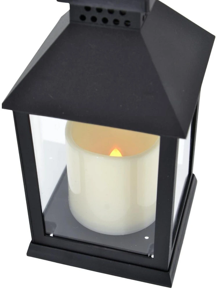 KOOPMAN DEKORACINIS ŽIBINTAS 23 CM LED SU BATERIJOMIS Juodas 176821