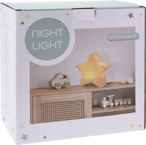 Home Styling Collection Naktinė lempa vaikams, Moon Star, maitinama baterijomis
