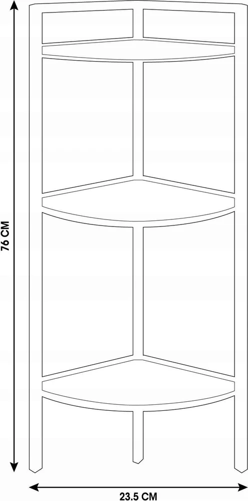 Excellent Houseware Trends4You Kampinis Metalinis Drabužių Stovas 23,5x23,5x76 cm - Saugojimo Lentyna