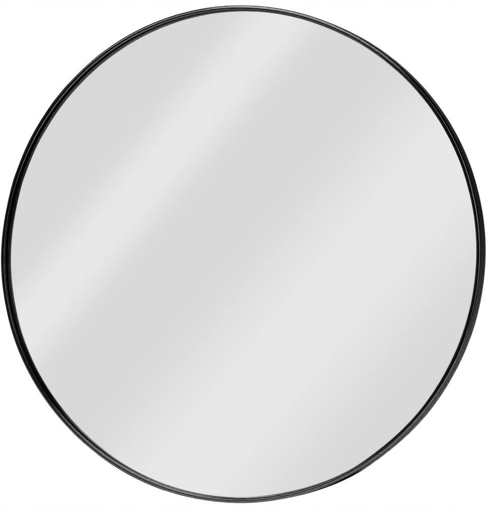 Home Styling Collection Sieninis veidrodis 55 cm juodas apvalus metalinis